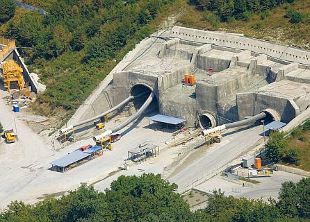 Tunnel complex combined highway and railway from Adler to "Alpica-Service"