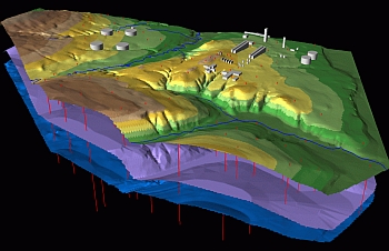 3d model of exploratory wells